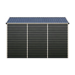 6x8 Ft Heavy-Duty Metal Apex Roof Garden Storage Shed – Durable Steel Frame, 4 Vents & Lockable Door Outdoor Tool House