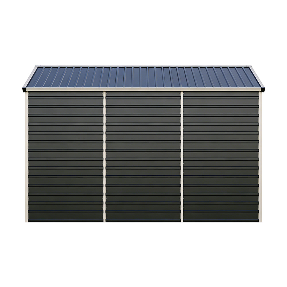 6x8 Ft Heavy-Duty Metal Apex Roof Garden Storage Shed – Durable Steel Frame, 4 Vents & Lockable Door Outdoor Tool House