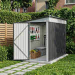 Breeins 4x8 Ft Pent Roof Garden Tool Shed Outdoor Patio Storage House