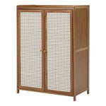 Bamboo And Shoe Cabinet – 2-door Textured Storage Unit With 6 Tiers For Neat And Stylish Entryway Organization
