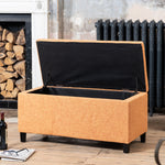 Henbury Fabric Storage Ottoman | Orange
