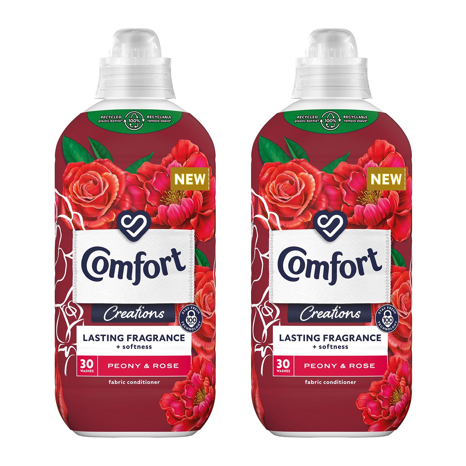 Fabric Conditioner Lasting Fragrance Peony & Rose 900ml, 30 Washes | Set of 2