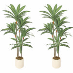 HOMCOM 150cm Lifelike Fake Tree With Bendable Trunks For Home Decor, Green