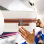 55x35x20cm Cabin Carry Bag Hard Shell Suitcase 100+ Airline Approved | Cabin | Cream