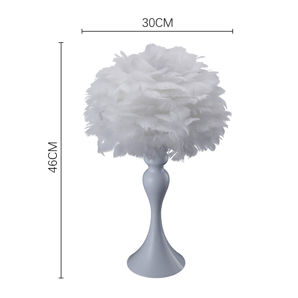 Accent Feather Table Lamp With Led Light