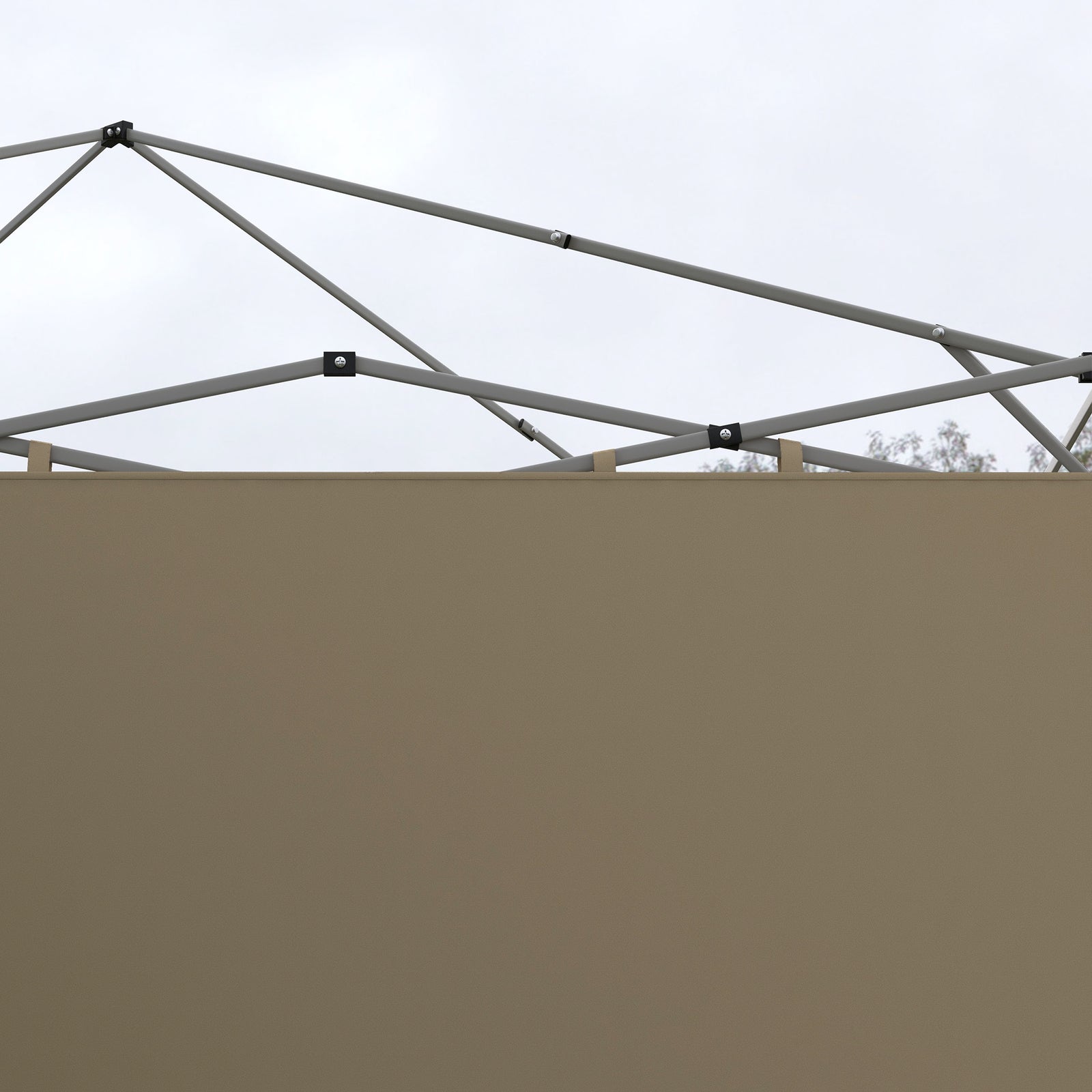 3x3(m) Or 3x6m Pop Up Gazebo Side Panels With Zipped Doors | Beige