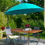 2.7m Cantilever Shanghai Parasol W/ Crank & Cross Base | Turquoise