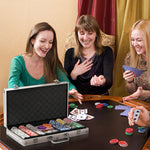 Texas Holdem Poker Set, 300 Chips, Mat, Aluminium Case