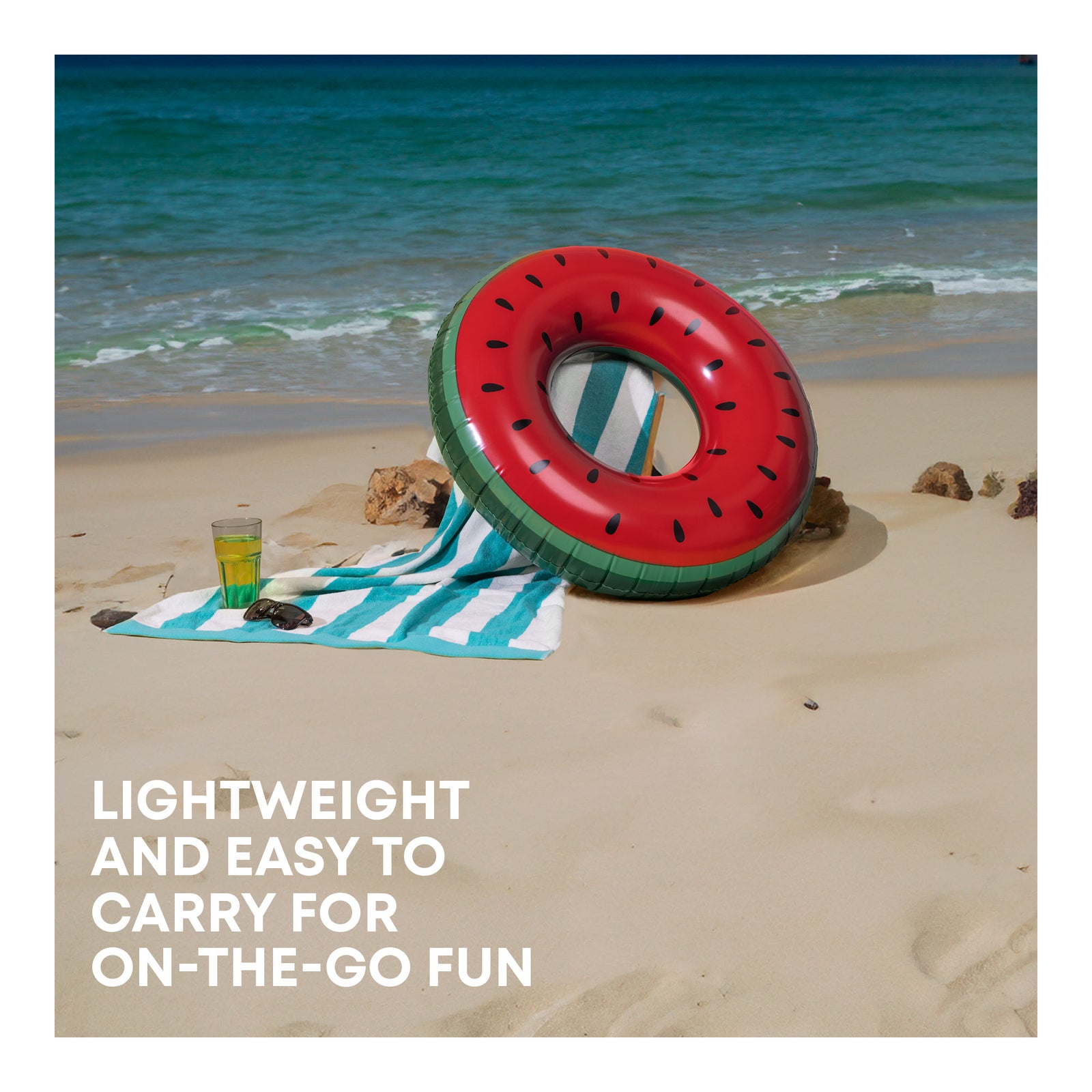 Inflatable Watermelon Swim Ring 90cm