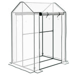 Greenhouse With 2 Roll-up Doors And Vent Holes