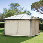 4pcs 3 X 4(m) Universal Pergola Curtain Kit W/hooks C-ring | Beige