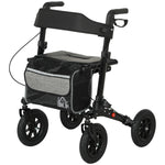 Rollator Walker With Padded Seat Backrest All-terrain Wheels