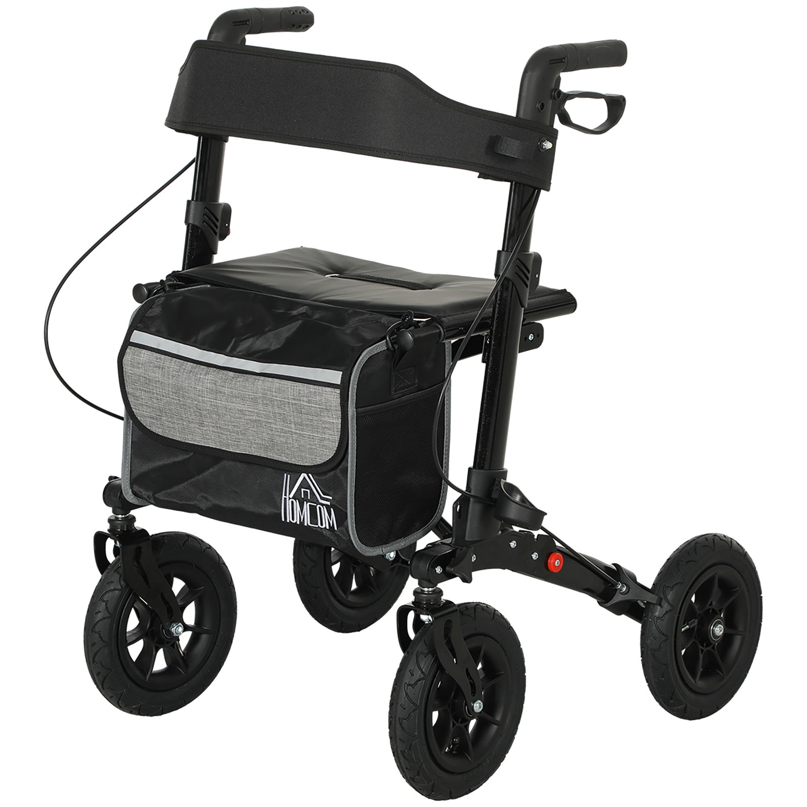 Rollator Walker With Padded Seat Backrest All-terrain Wheels