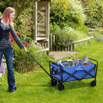 62l Festival Trolley, 100kg Heavy Duty Folding Trolley Cart | Blue