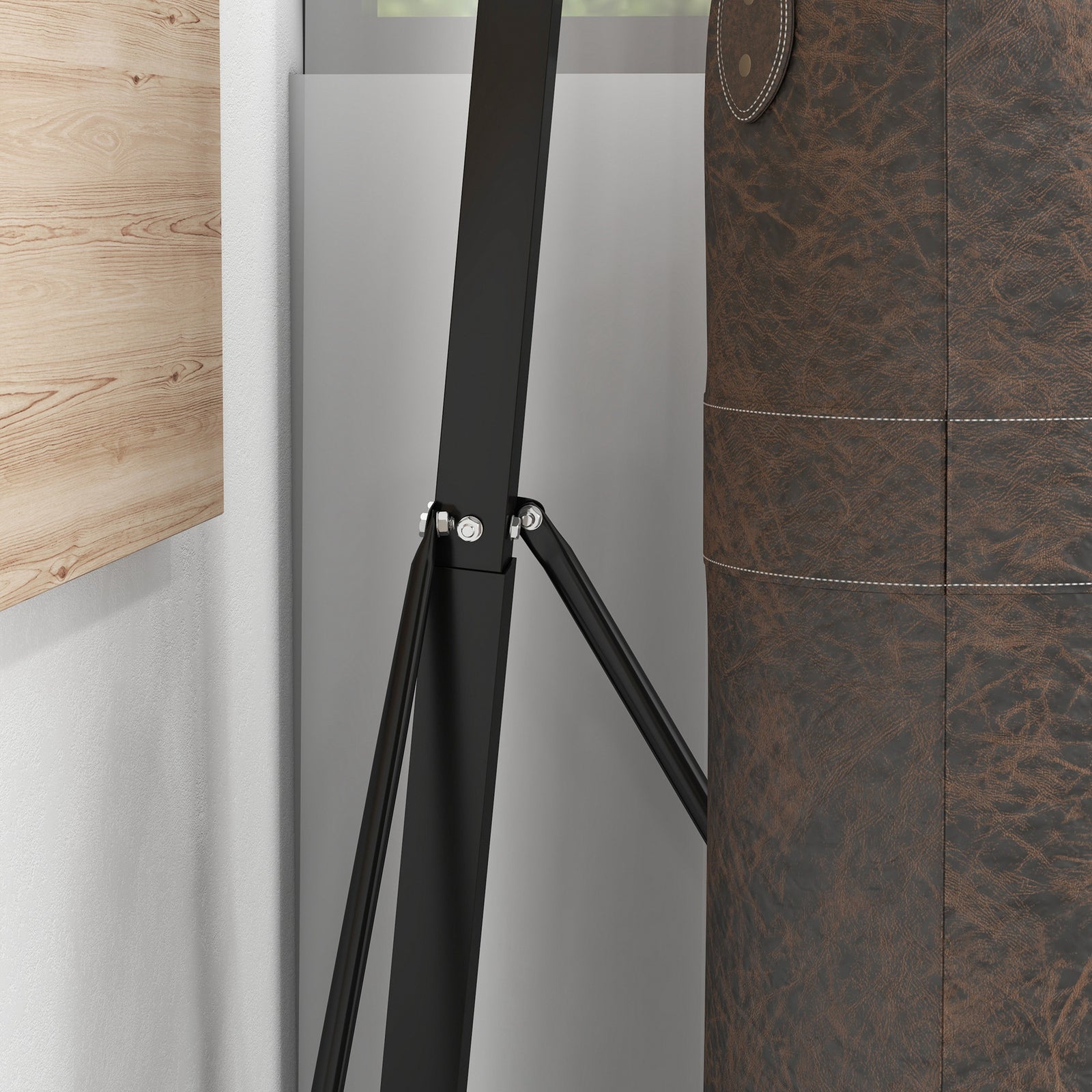 00bk Foldable Adjustable Punch Bag Stand | Black