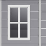 5x4ft Garden Plastic Storage Shed With Lockable Door & Window Weatherproof Outdoor Tool Organizer