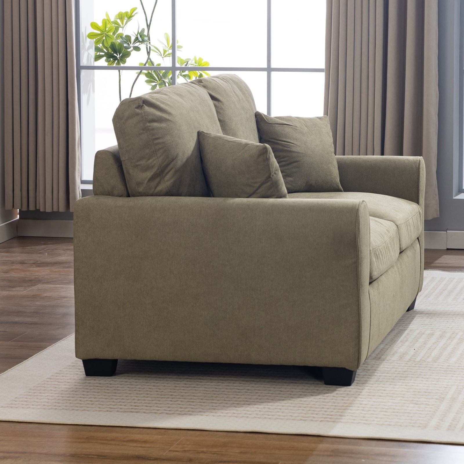 Lewiston Fabric Pull Out Sofabed | Sage Green