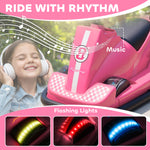 Electric Kids Bumper Car With 360 Degree Rotation Spin | Pink
