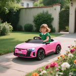 Audi Rs E-tron Gt Licensed 12v Kids Electric Ride On W/ Remote | Pink