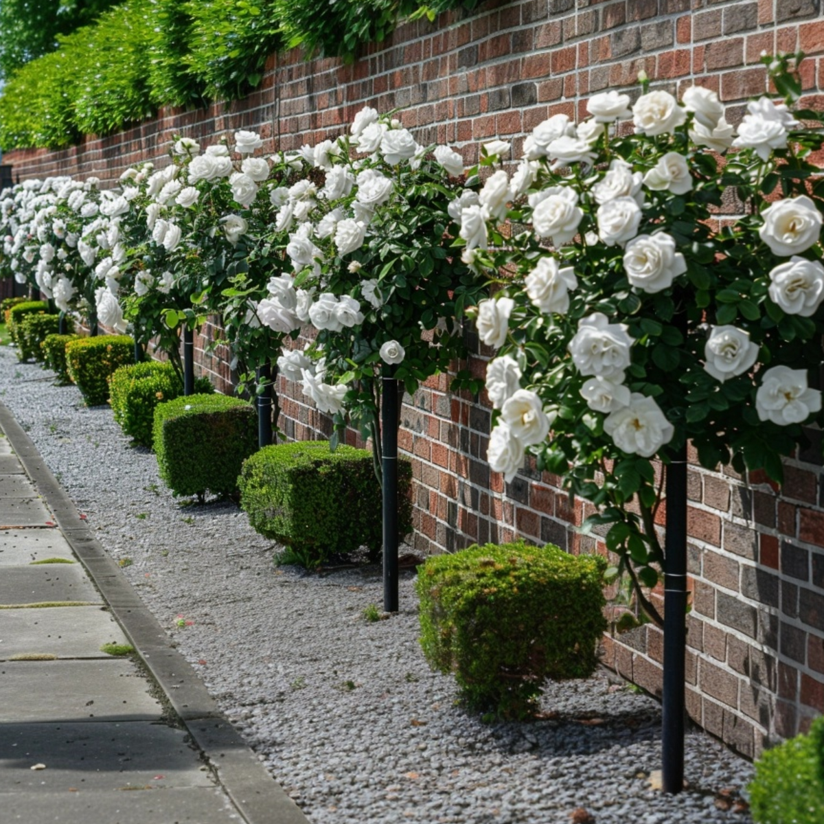Palace Rose - Height 80-100cm - ⌀19cm | Set of 2 | White