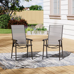 Foldable Chairs With Metal Frame & Fabric Seat – Set Of 2 Or 4 | Set of 2 | Black