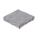 Cotton Thin Striped Floor Cushion | 50cm x 50cm | Black