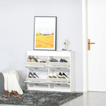 Shoe Cabinet With 4 Flip Drawers Storage Cupboard