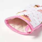 HOMESCAPES Cotton Cupcakes Pink Blue Oven Glove