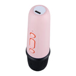 Portable Wireless Rgb Light Karaoke Speaker With 2 Microphones | Pink