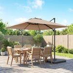 2.4 X 2.4 M Cantilever Parasol W/ Umbrella Weights | Khaki