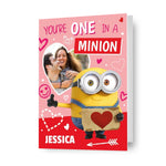 Minions Personalised 'one In A Minions' Valentine's Day Photo Card Official Product