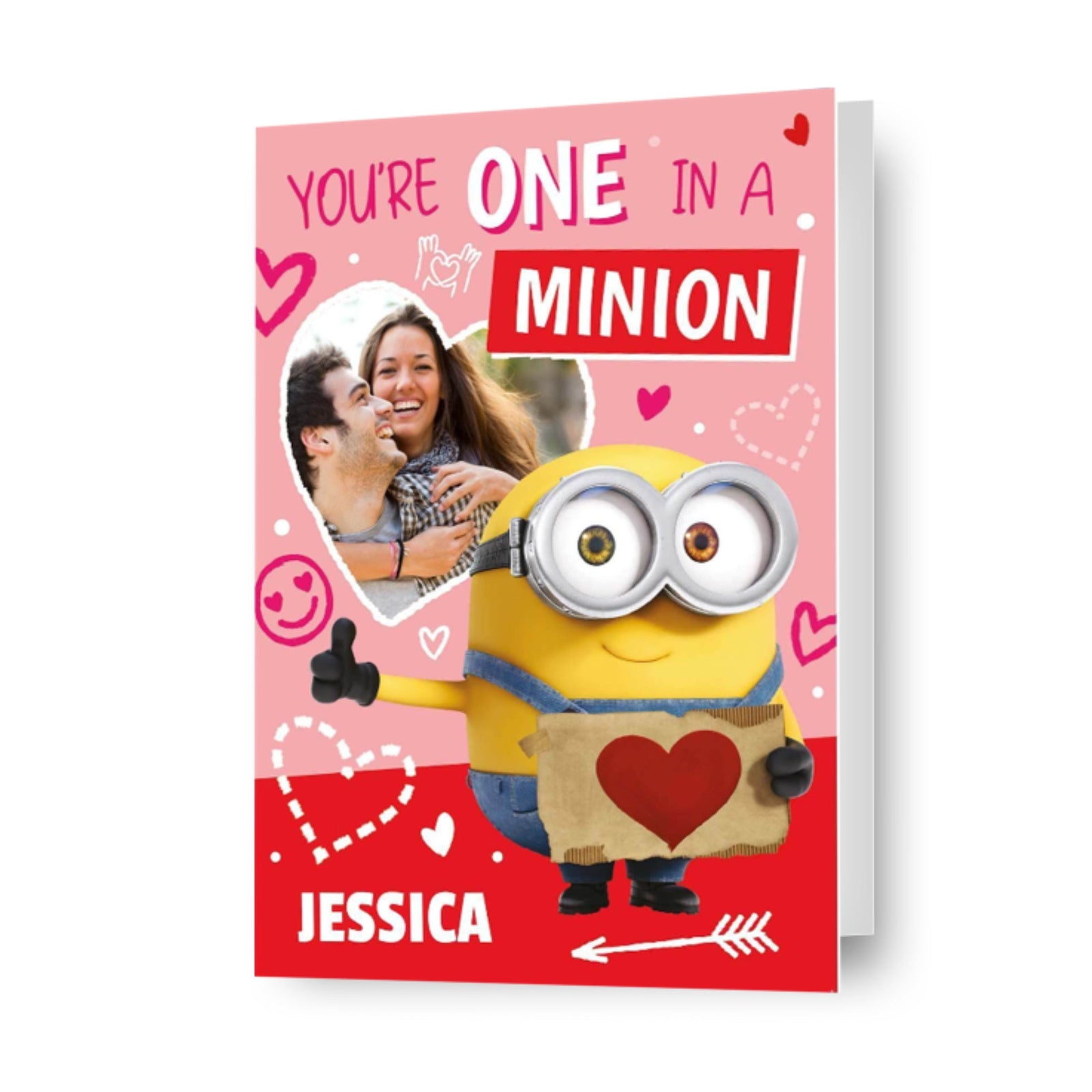 Minions Personalised 'one In A Minions' Valentine's Day Photo Card Official Product