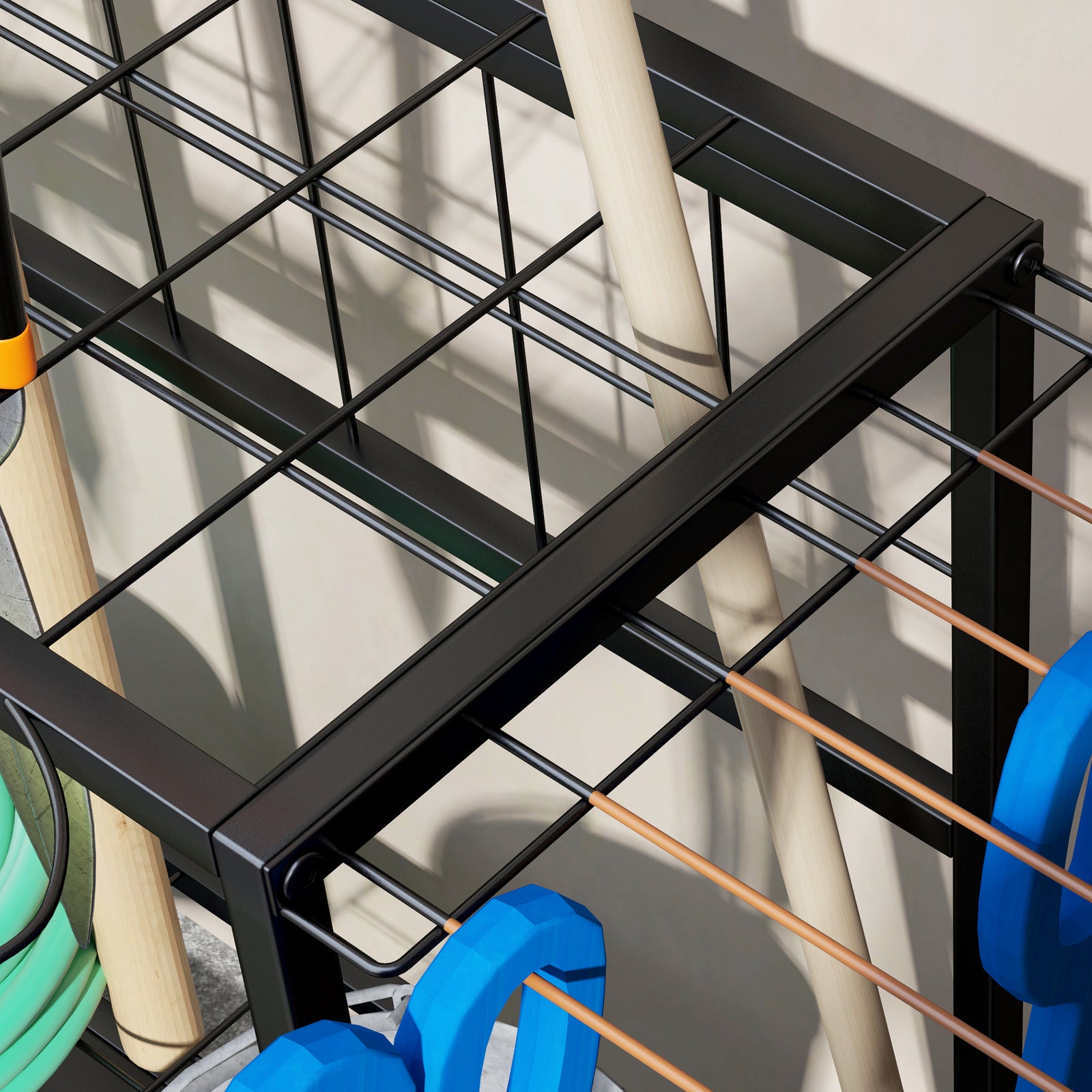 Garden Tool Storage Rack, 3-tier Garden Tool Rack