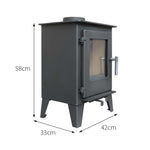 5kw Steel Wood Burning Stove Multi-fuel Fireplace St001 Defra Approved