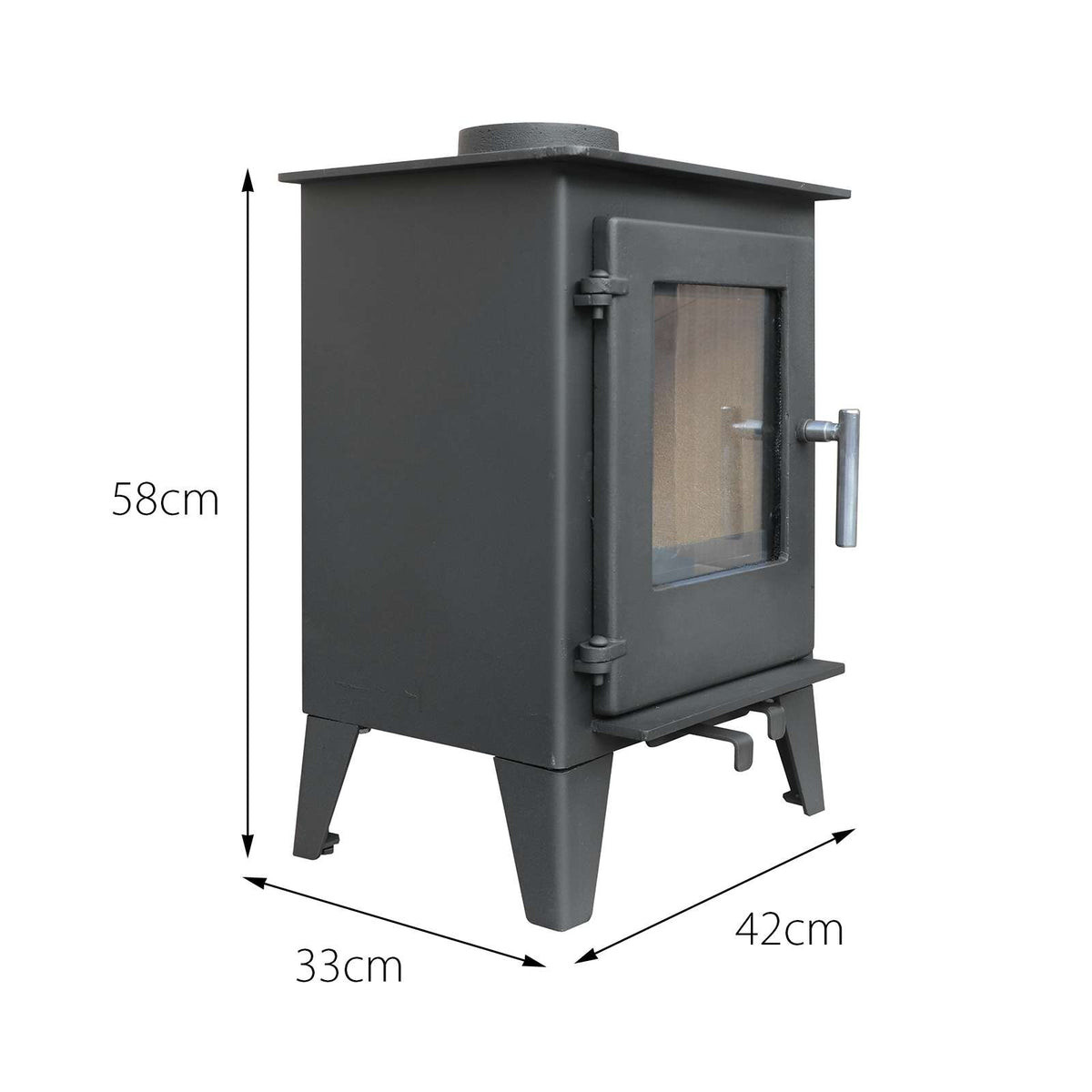5kw Steel Wood Burning Stove Multi-fuel Fireplace St001 Defra Approved
