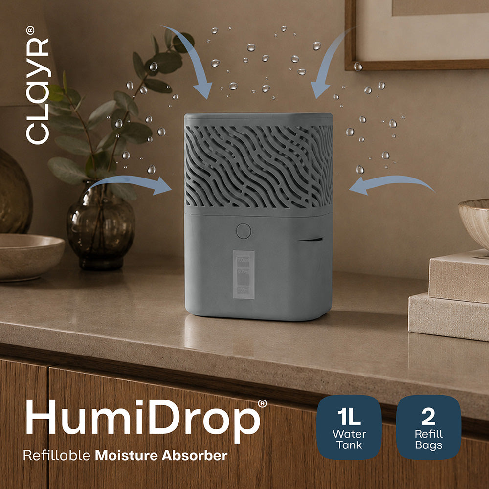 Humidrop Moisture Absorber With 2 X 480g Refill Bags | One Size | Grey