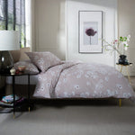 Petite Fleure 100% Cotton Duvet Cover Set – Floral Blossom Print Bedding With Piped Edges | Super King | Pink