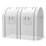 Tomato Greenhouse, Roll-up Door, Mesh Windows | White
