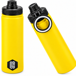 800ml Insulated Stainless Steel Water Bottle Magnetic Phone Holder | Yellow