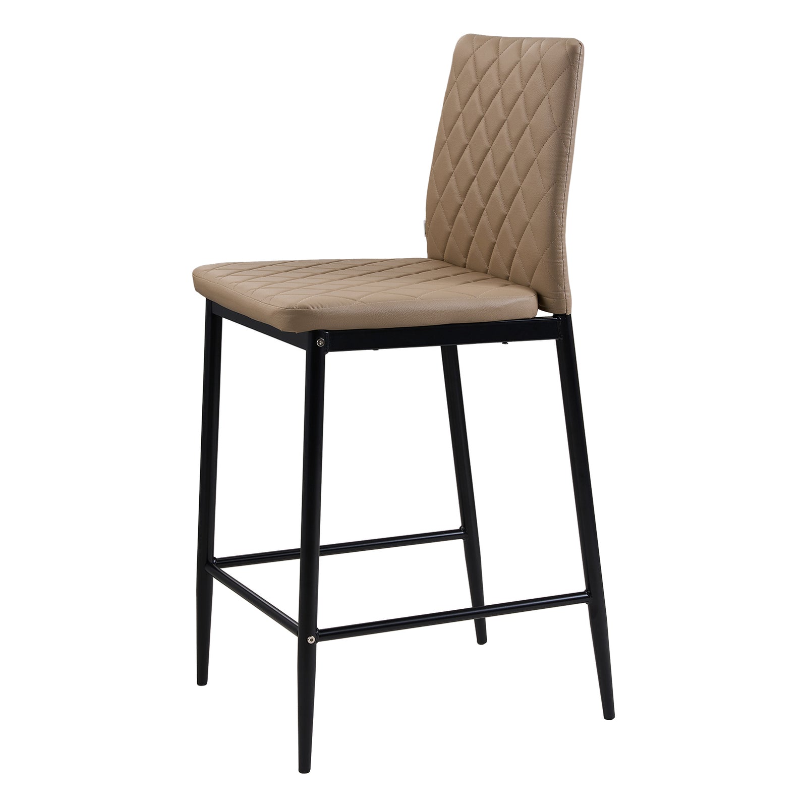 2pcs Upholstered Bar Stools | Camel