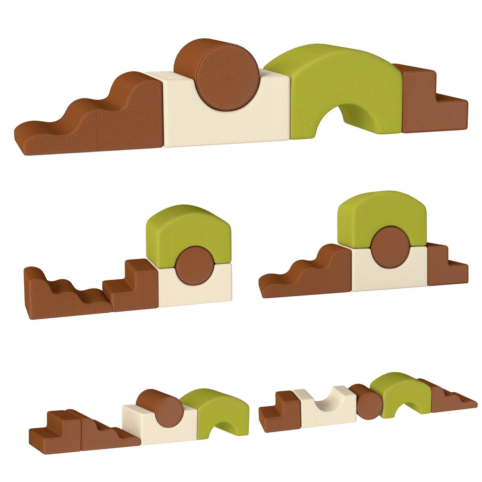 AIYAPLAY Toddlers Climbing Toys, 5-piece Foam Climbing Blocks For Crawling