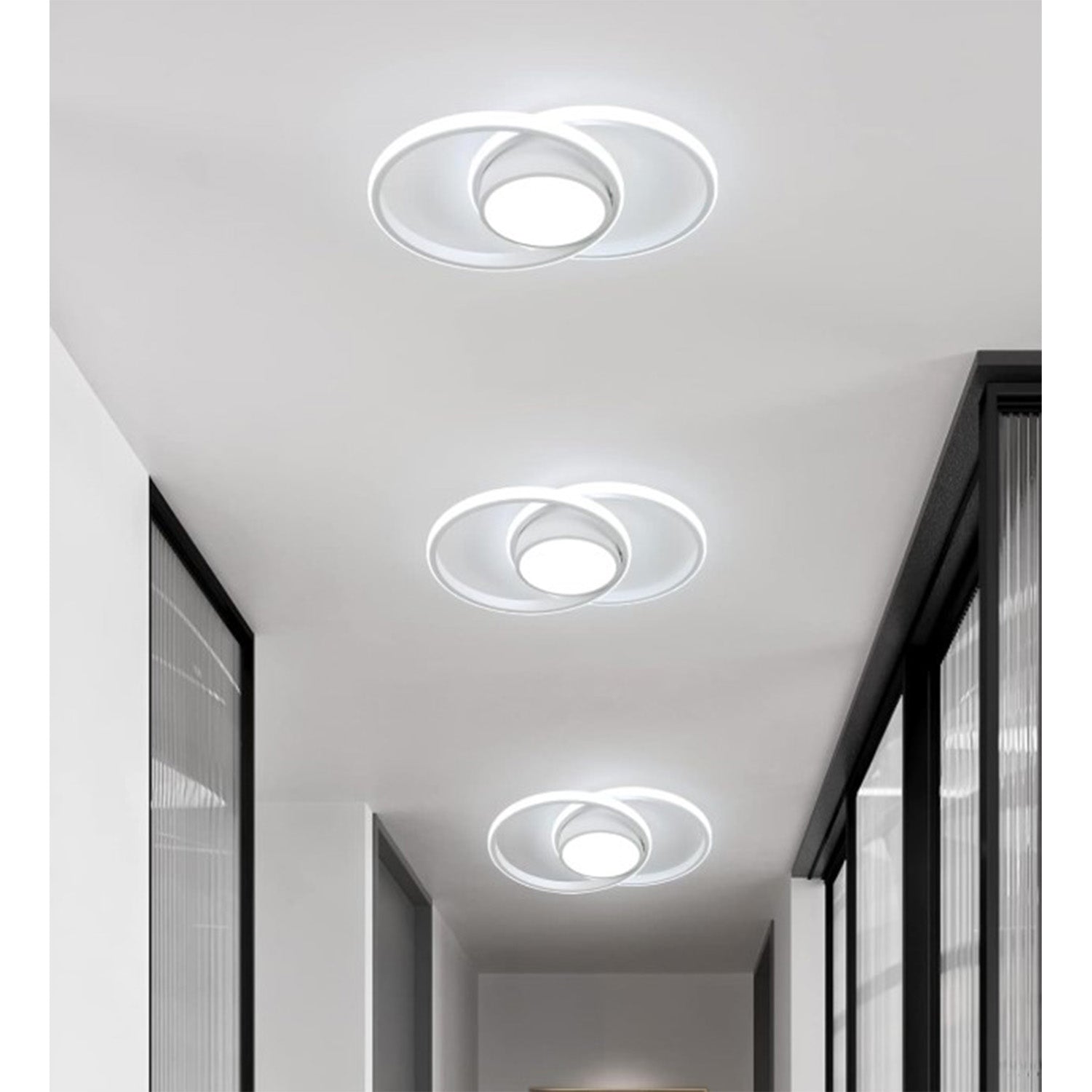 Bath Plus TB+ Modern 2-ring Led Semi-flush Mount Ceiling Light
