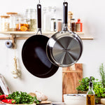 KitchenAid Cookware Classic Stainless Steel Covered Skillet, 26cm