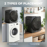 5kg Vented Tumble Dryer, Compact Dryer With 5 Drying Modes | Black