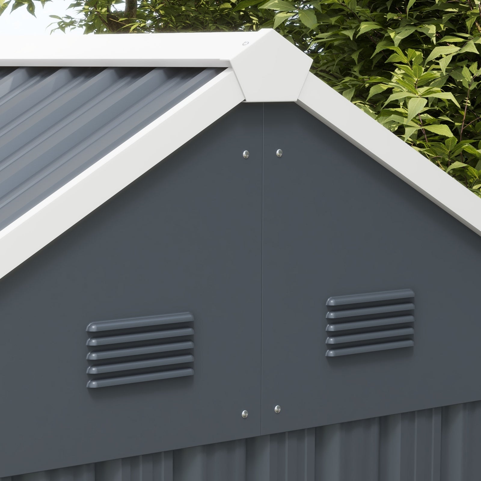 7 X 6 Ft Metal Garden Shed Outdoor Storage Shed