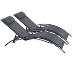 Pair Of Bali Sun Loungers | Set of 2 | Black