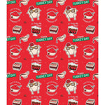 Christmas Gift Wrap, 4 Sheet 4 Tag, Official Product