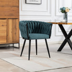 Aneta Fabric Accent Chairs - Set Of 2 | Teal