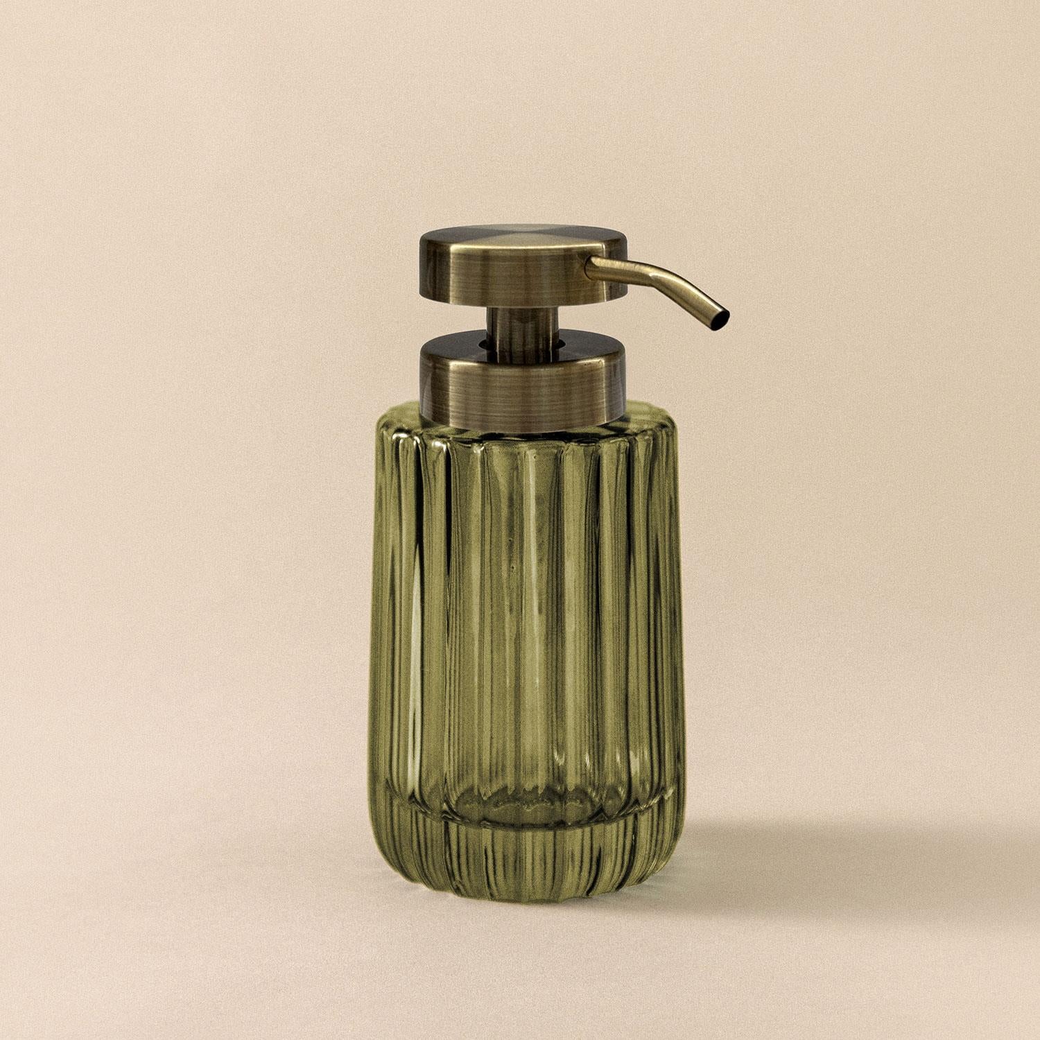 Soap Dispenser, 300ml, Resistant Glass, Lido Collection | Forest Green