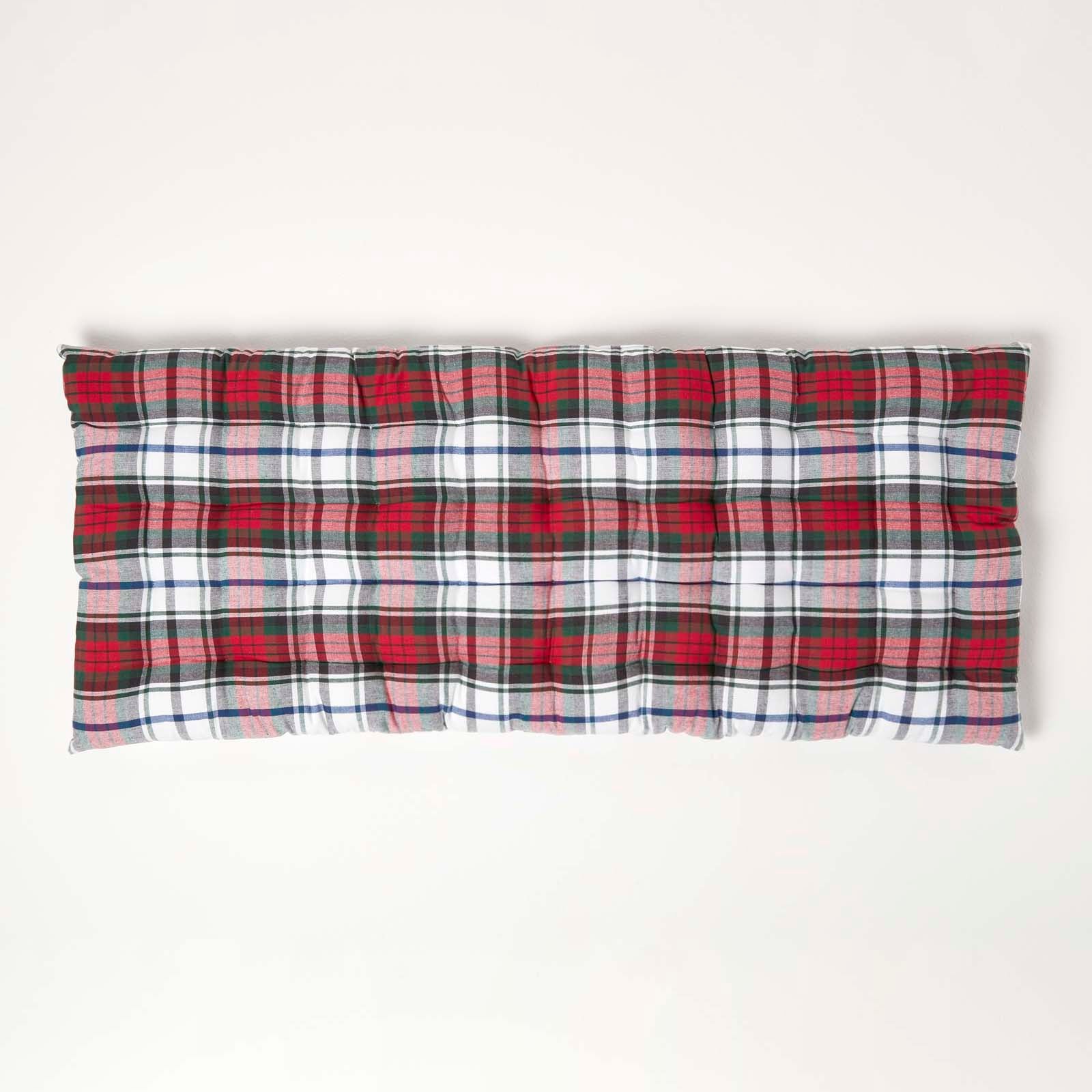 Tartan Check Bench Cushion 2 & 3 Seater | 2 | Red